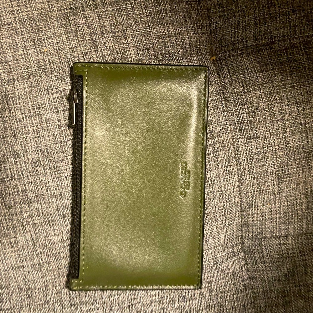 Coach leather card holder